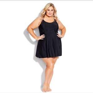 Women’s Plus Size Empire Waist Swim Dress Size 20